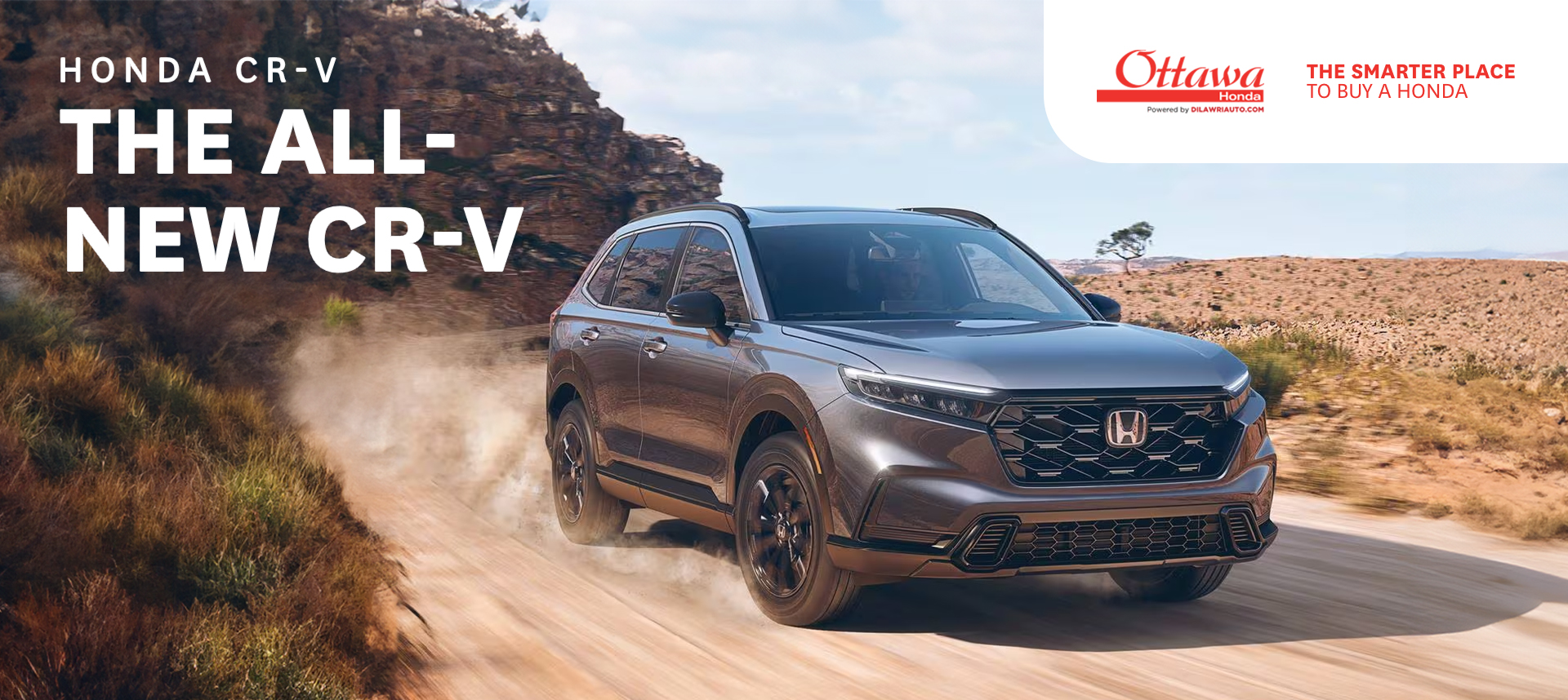 ALL NEW HONDA CR-V RACING DOWN DIRT ROAD